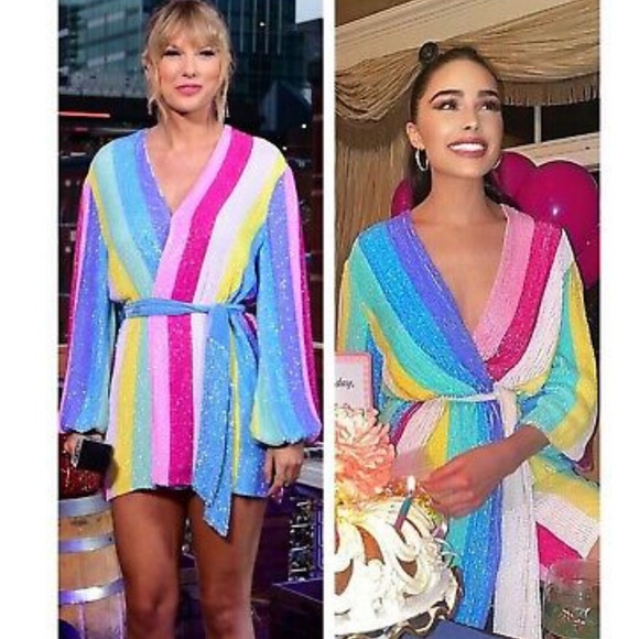 Retrofete Dresses & Skirts - Retrofete Gabrielle Robe in Unicorn Stripes